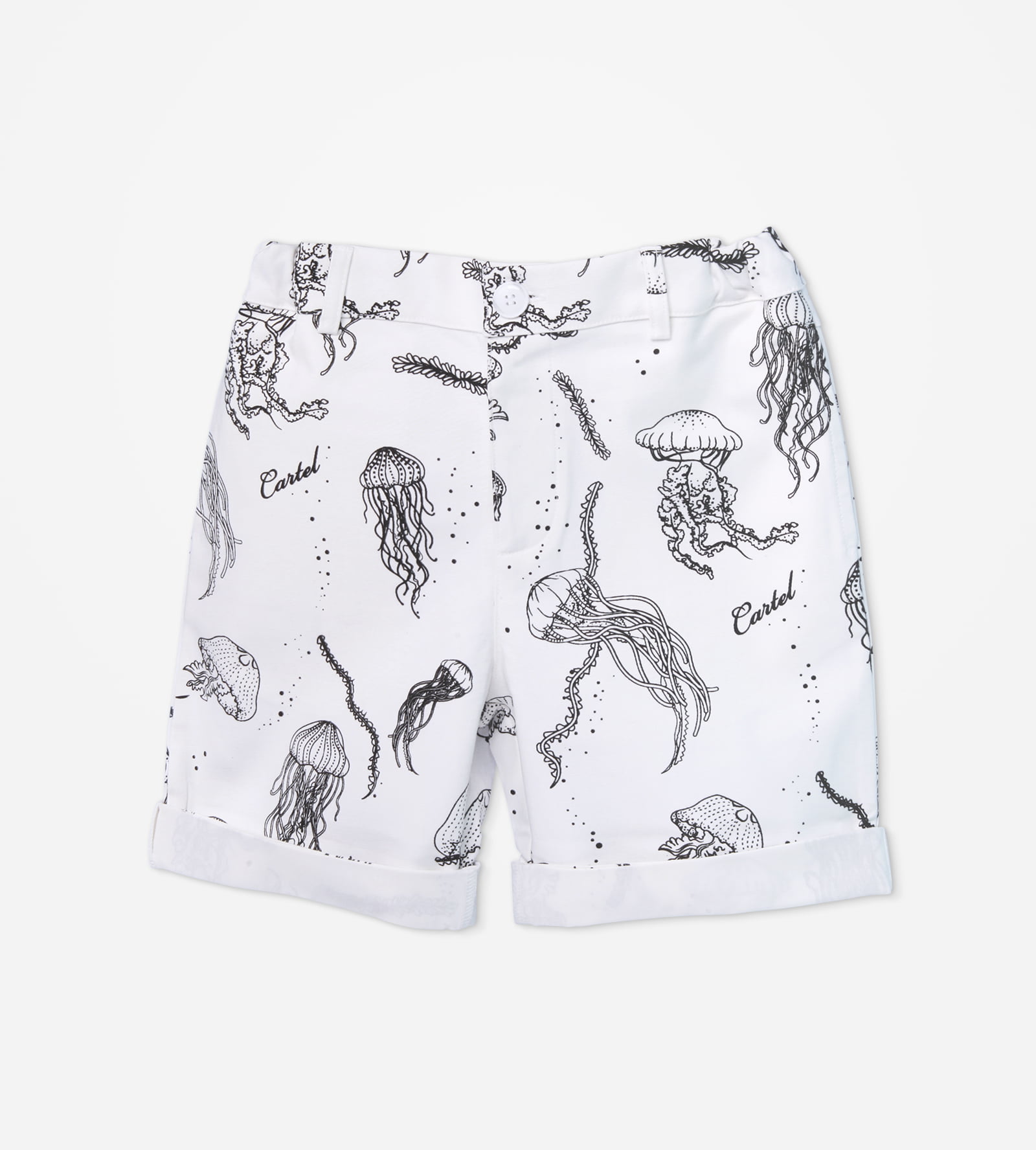 JELLY FISH SHORTS/ WHITE - Cartelkids